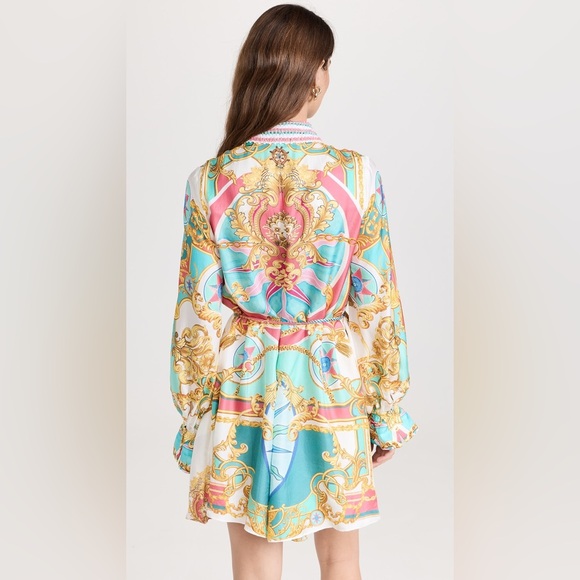 🩷SOLD🩷Camilla Shift Shirt Dress With Crochet Collar Sail Away With Me - Picture 4 of 17